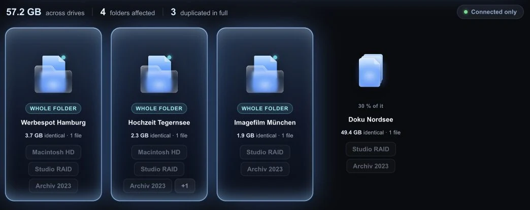Duplicate Finder · Folders — DISKY app